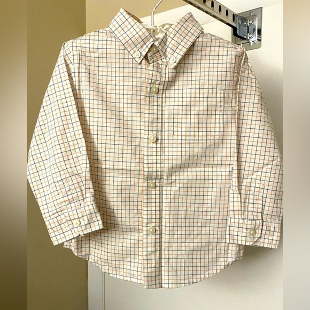 Janie and Jack Button Down Cotton Long Sleeve 2T - Picture 1 of 6